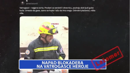 Napad blokadera na vatrogasne heroje (VIDEO)