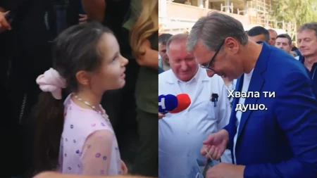 Predsednik dao obećanje da će lično odgovoriti! Devojčica iz Novog Sada mu predala pismo i poklon(VIDEO)