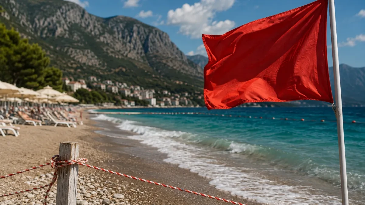 Upozorenje za Srbe koji letuju u Crnoj Gori: Na ovim plažama nikako ne ulazite u more, podignute crvene zastavice