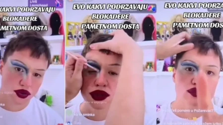 Ovakvi da vode državu? Muškarac koji bi da bude žensko podržao blokadere (VIDEO)