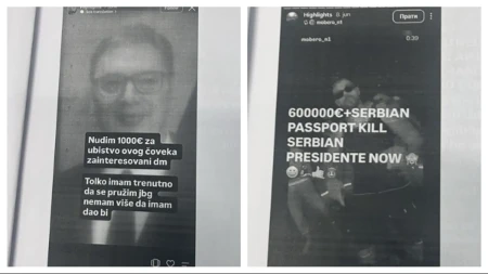 "Nudim 1000 evra za ubistvo ovog čoveka, zainteresovani u DM" Foto dokaz jezivih pretnji predsedniku Vučiću
