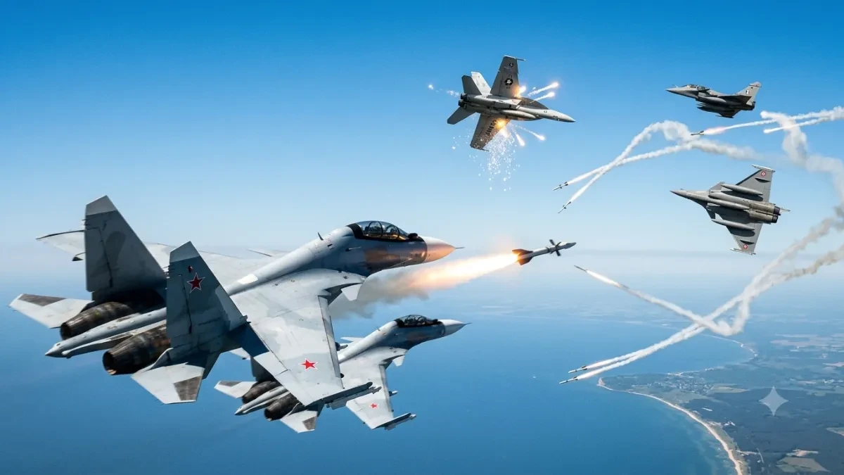Ruski Su-30MS2 otvorili vatru nad Baltikom! Izašli na megdan F-18 i Rafalima kod Kalinjingrada