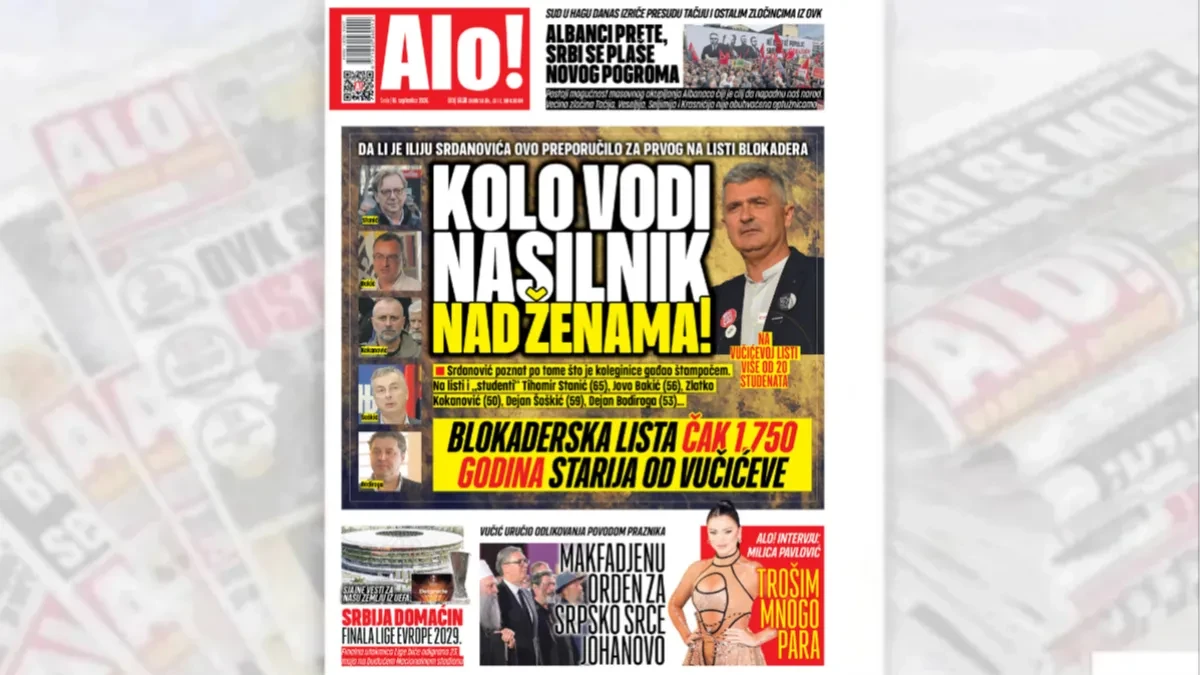 Kolo vodi nasilnik nad ženama! Da li je Iliju Srdanovića ovo preporučilo za prvog na listi blokadera