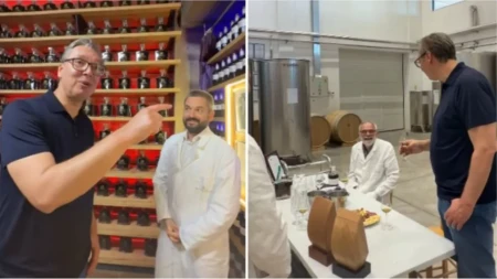 "Sjajno društvo i vrhunski znalci" Vučić pokazao kako se podržavaju srpski domaćini (VIDEO)