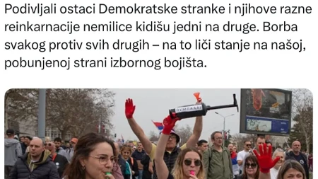 "Podivljali ostaci Demokratske stranke kidišu jedni na druge"