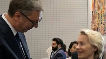 Vučić sa Fon der Lajen: Verujem da će Srbija ubrzati svoj put ka članstvu u EU