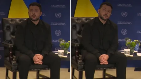 Čudno ponašanje Zelenskog dok je sedeo pored Trampa: Snimak njegovih grimasa postao viralan (Video)