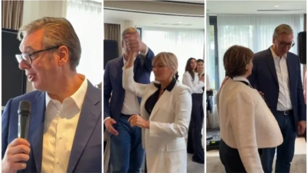 Pred kraj drugog predsedničkog mandata: Vučić organizovao koktel, pa poručio samo jedno