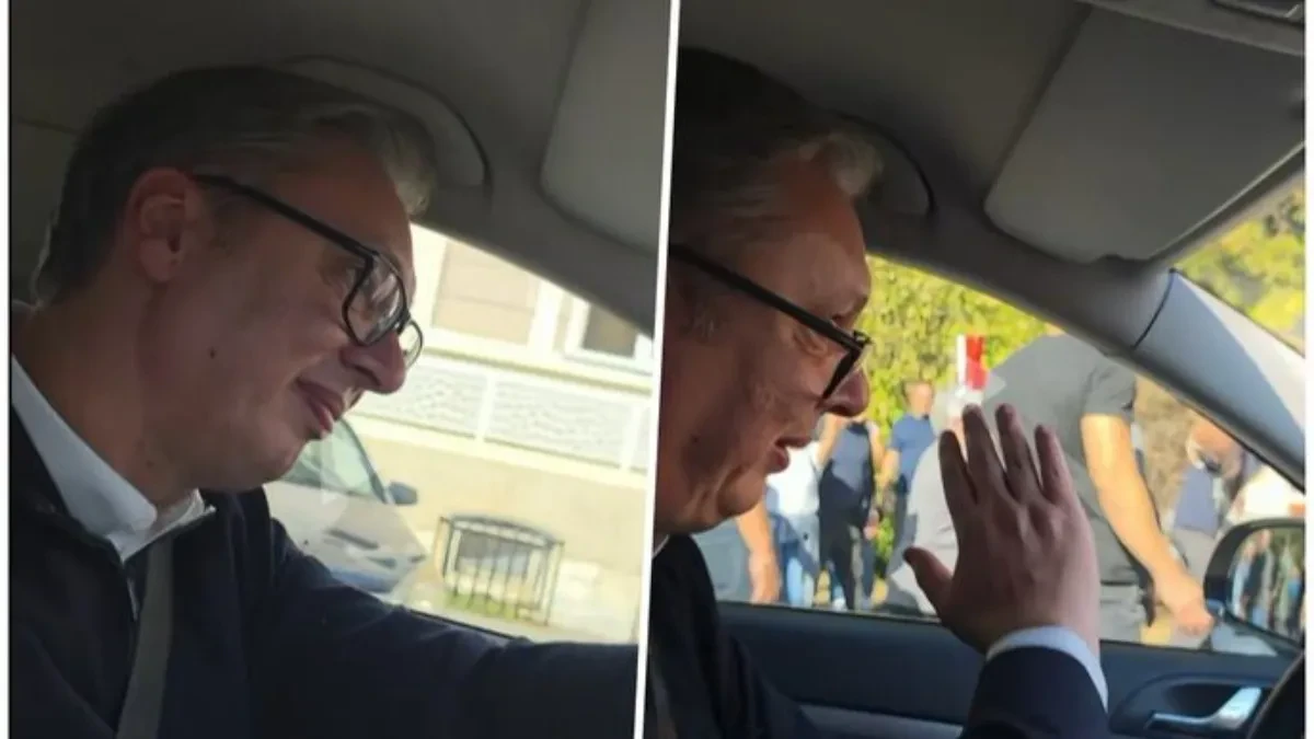 Sam za volanom, narod u neverici! Nema šofera?! Vučić otkrio kako reaguju ljudi kad ga vide da ulazi u škodu i pali motor (VIDEO)
