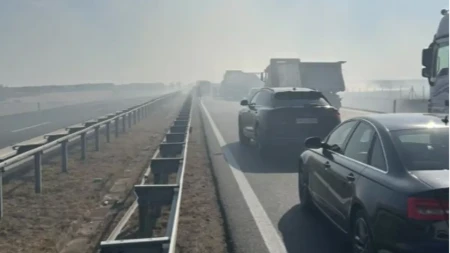 Kolaps na auto-putu kod Šimanovaca: Požar izazvao lančani sudar (FOTO)