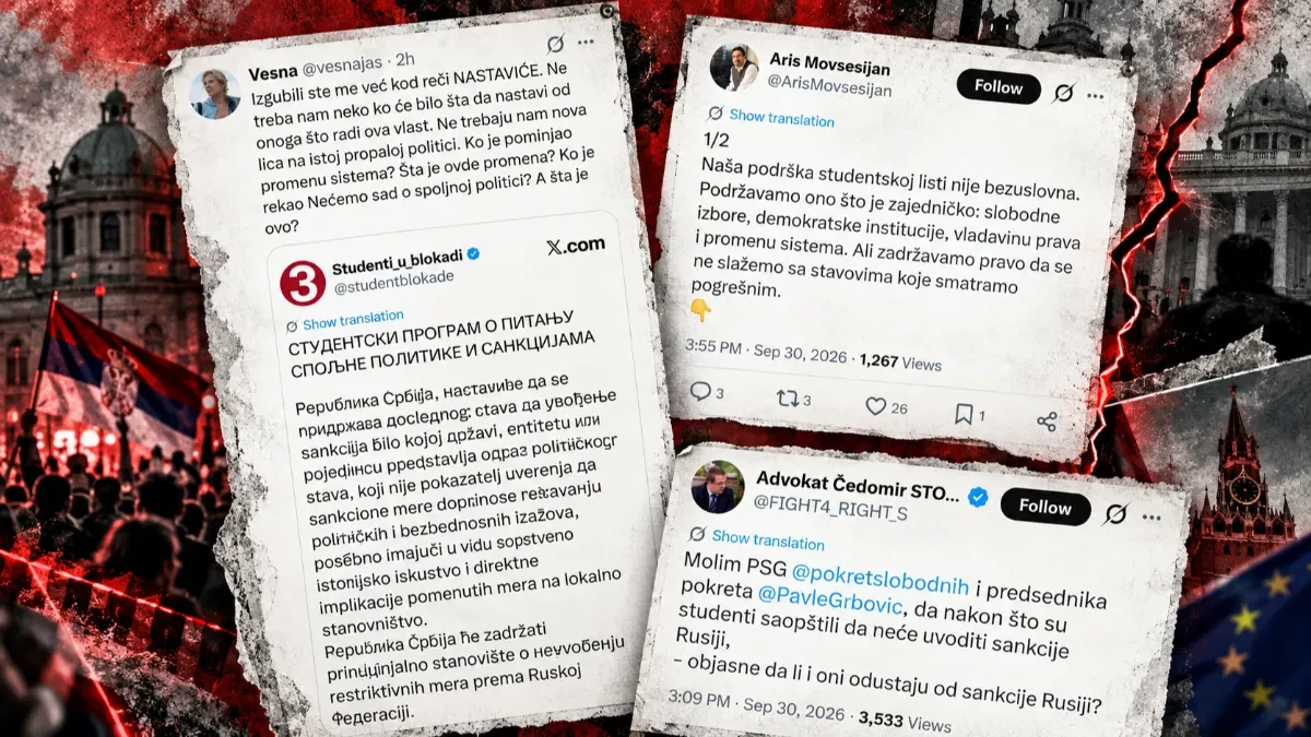 Blokaderi opet zaratili međusobno: Sankcije Rusiji napravile haos u opozicionom taboru
