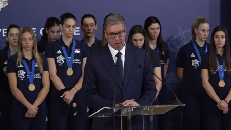Predsednik Vučić primio odbojkašice: "Vi ste ponos Srbije, najbolji su oni koji mogu da podnesu pritisak"