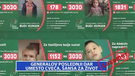 Lažomer: Generalov poslednji dar, umesto cveća, šansa za život