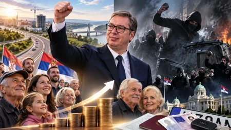 Dve Srbije pred izborima? Vučić nudi plate, penzije i stabilnost, protivnike optužuje za politiku sukoba